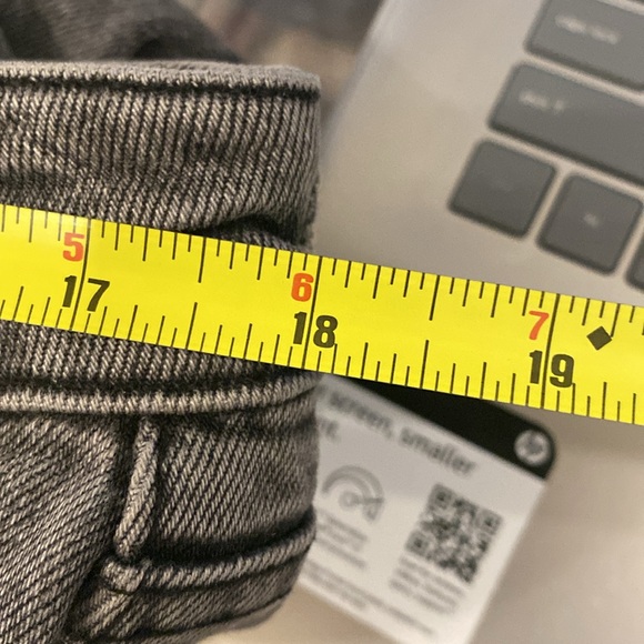 TOPSHOP - NWT - jeans: grey denim wash flared button / zip, belts hoops - 34/30 - Picture 5 of 16